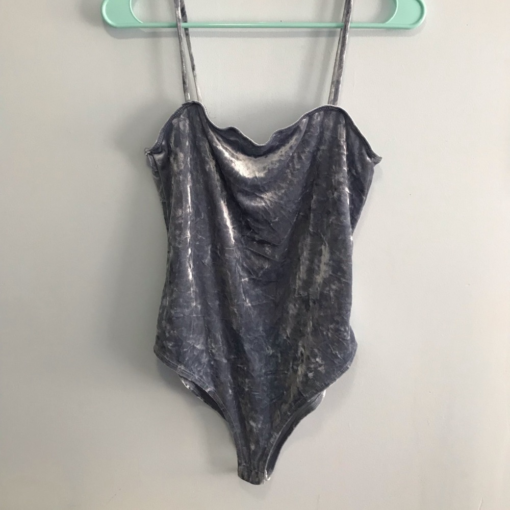 Forever 21 Blue Velvet Body Suit